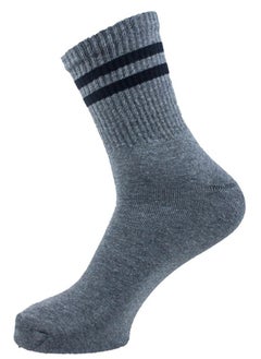 SAM SOCKS Set Of 6 Half Terry Sport Men Socks Black-White- Grey  - Image 4