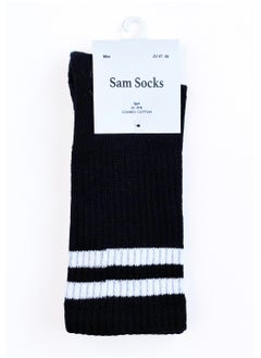 SAM SOCKS Set Of 6 Half Terry Sport Men Socks Black-White- Grey  - Image 5