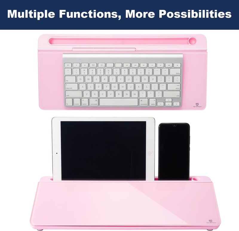 TSJ OFFICE Desktop Whiteboard Dry-Erase-Board - Computer Keyboard Stand White Board Surface Pad with Drawer, Desk Organizers with Accessories for Office, Home, School Supplies - Image 5