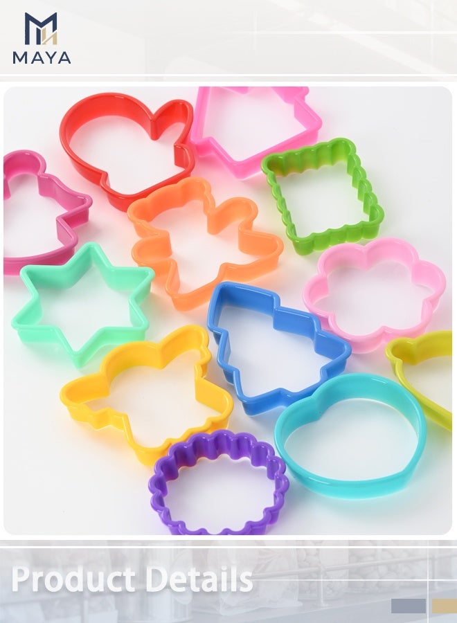 Maya 12-Piece Plastic Cookie Cutter Set(Random color） - Image 5