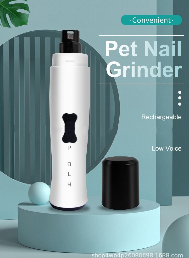 Bluejw Dog & Cat Nail Grinder with 2-Speed, Auto-Stop Protection and High-Strength Clipper, 5 LED Lights Pet Toenail Trimmer for Large, Medium, Small Breed, 3 Ports Low-Noise Painless Paw Filer - Image 1