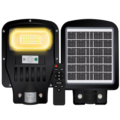 Epyz 50 Watt Solar Street Light Outdoor with Remote 40 Led Motion Sensor and Dusk to Dawn for Garden, Street, Lawn [ with Out Pole ] [ Pack of 1, Warm Yellow ] - Image 1
