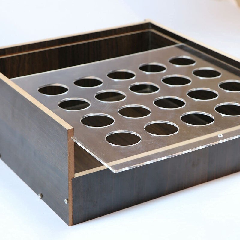 LAVNIK LAVNIK plywood Egg Box Acrylic 20 Grid plywood Egg box Egg Storage Basket Double Layer Sorting Kitchen Table Counter top Accessory for Home Hotel Kitchen Table Counter top Accessory for Home Hotel  - Image 2