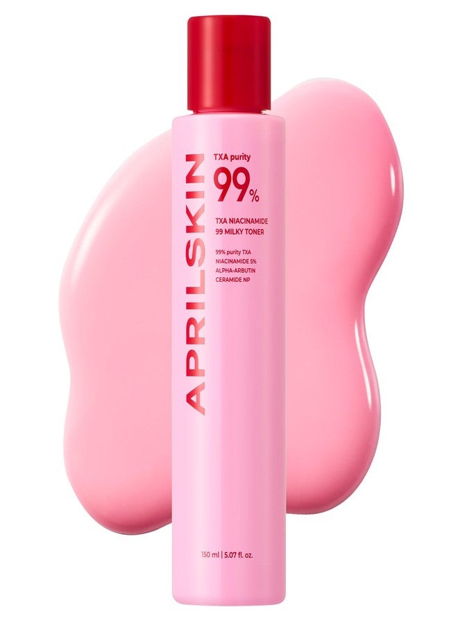 APRILSKIN TXA+Niacinamide 99 Pink Milky Toner | 99% High-Purity TXA 3%+ Niacinamide 5% for Brightening | Highly Concentrated Cream Toner | Deep Moisturizing Formula for Dull Skin | 5.07 fl.oz. - Image 1