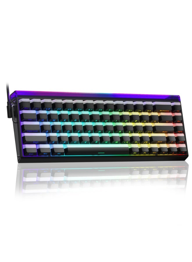 أولا لوحة مفاتيح ألعاب سلكية AULA Hero 68 HE 60%، لوحة مفاتيح مغناطيسية بتأثير هول مع معدل استطلاع 8 كيلو هرتز، أغطية مفاتيح PBT مطبوعة على الجانب، صندوق إضاءة خلفية RGB، برنامج ويب قابل للتخصيص للاعبي الكمبيوتر الشخصي/ماك - Image 1