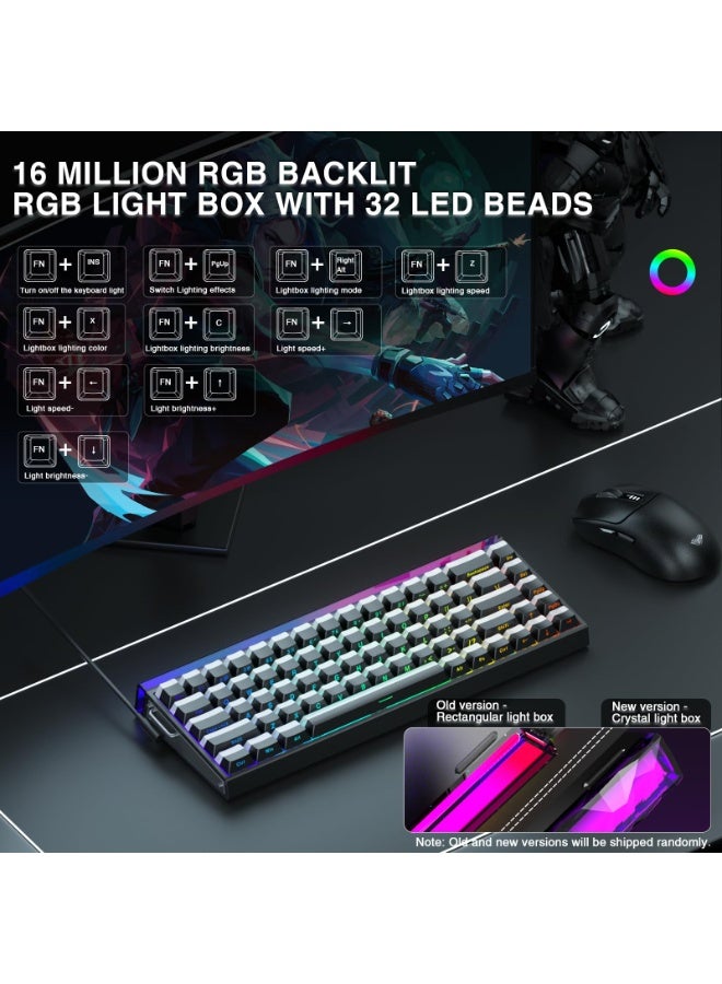 أولا لوحة مفاتيح ألعاب سلكية AULA Hero 68 HE 60%، لوحة مفاتيح مغناطيسية بتأثير هول مع معدل استطلاع 8 كيلو هرتز، أغطية مفاتيح PBT مطبوعة على الجانب، صندوق إضاءة خلفية RGB، برنامج ويب قابل للتخصيص للاعبي الكمبيوتر الشخصي/ماك - Image 3