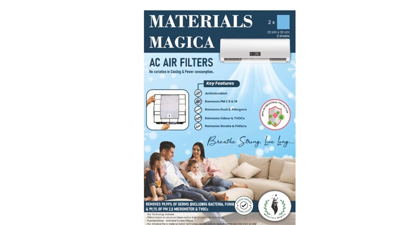 Materials Magica Materials Magica AC air filters advanced Nano Carbon based filter technology air purifier Antimicrobial Antibacterial Removes PM 25 TVOCs AllergensCompatible with window split AC  - Image 1