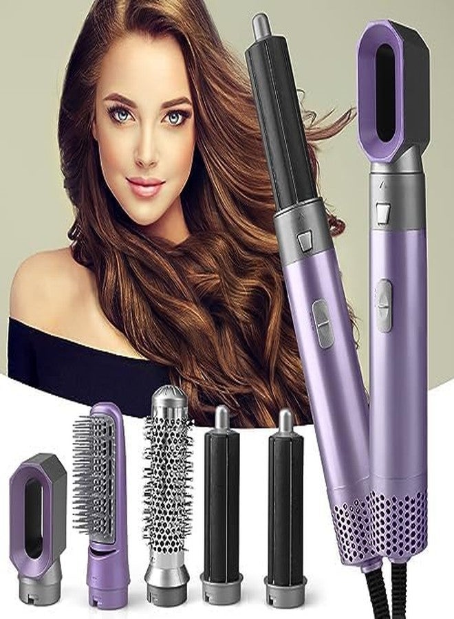 Exxelo 5 in 1 Hot Air Brush, ABS Heated Surface, Hair Styler, 3 Temp Settings, Curly, Wavy, Straight Hair - Image 4