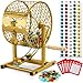 AugFir 126 Tall Bingo Game Sets with Steel Cage Professional Bingo Game for Adults Includes Colorful Chips 30 Cards and 75 Balls Great for Fun Family Large Groups Parties - Image 3