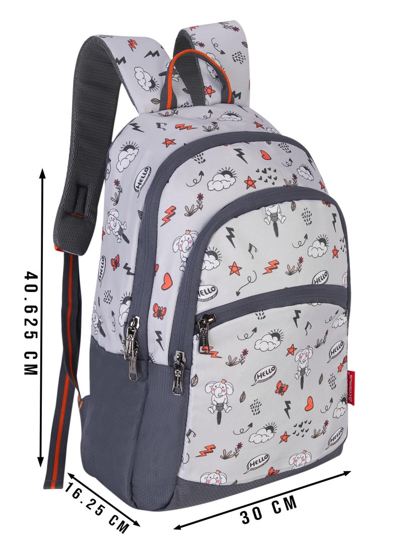 COSMUS KIDO APPU Kids GREY 15L 14 inches Polyester Printed School Backpack Bag ideal for Boys and Girls of Age Group 2-5 yrs | Small Students Daypacks - Image 2