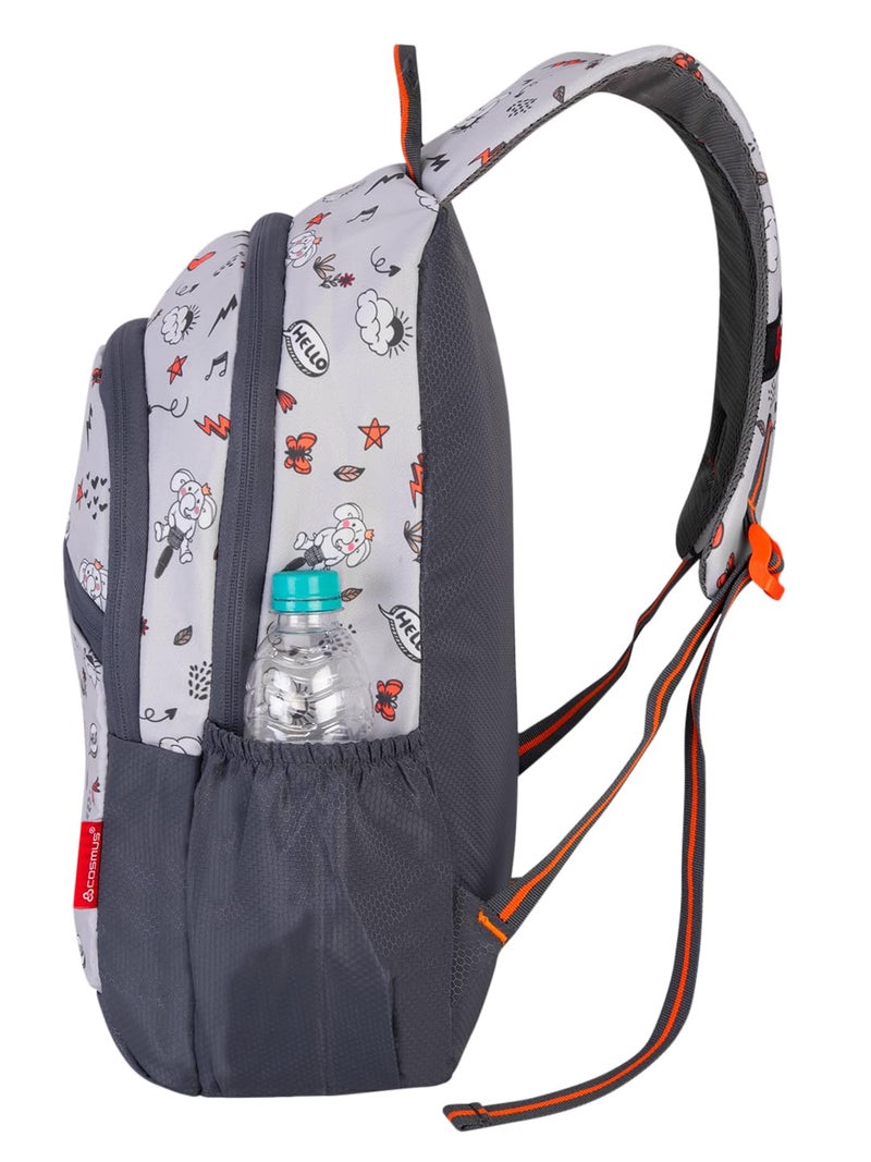 COSMUS KIDO APPU Kids GREY 15L 14 inches Polyester Printed School Backpack Bag ideal for Boys and Girls of Age Group 2-5 yrs | Small Students Daypacks - Image 3