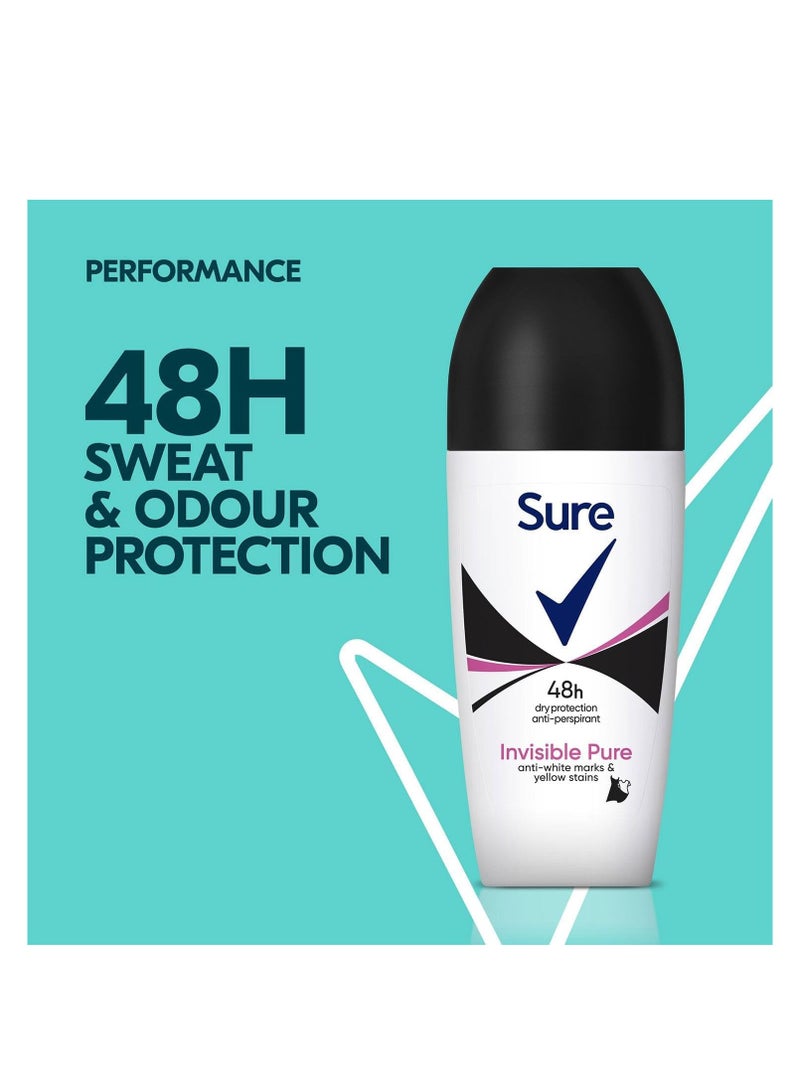 Sure رول أون مضاد للتعرق من شور إنفيزيبل بيور إسينشالز، 50 مل - Image 2