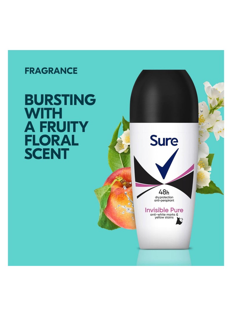 Sure رول أون مضاد للتعرق من شور إنفيزيبل بيور إسينشالز، 50 مل - Image 4