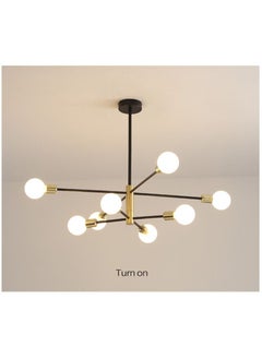 Generic 8 رئيس الحديثة الشمال السبوتنيك الثريات السوداء LED مصباح الإضاءة المنزلية تركيبات داخلية قلادة السقف ، لمبات غير المدرجة  - Image 5
