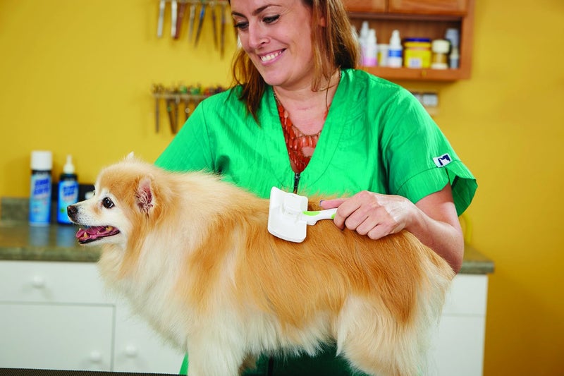 Andis 40160 Self-Cleaning Animal Slicker Brush - Grooming Brush for Pet Deshedding Fur - Reduces Shedding Up to 90%, Removes Tangles, Dirt & Loose Hair - Ideal Gift for Pet Lovers White,Silver - Image 5