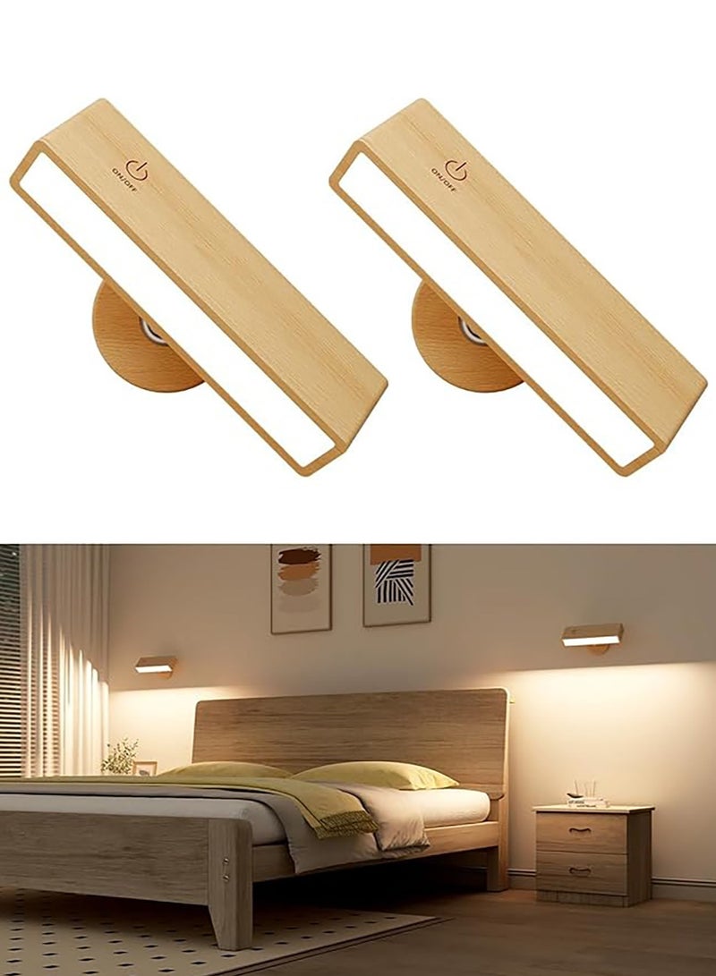 general Wall Sconces Set of 2 Rechargeable Wall Lights with 360 Rotation, Dimmable Battery Operated Wall Sconce, Bedroom Wireless Wall Mount Light, Motion Sensor Light, for Picture, Living Room - Image 1