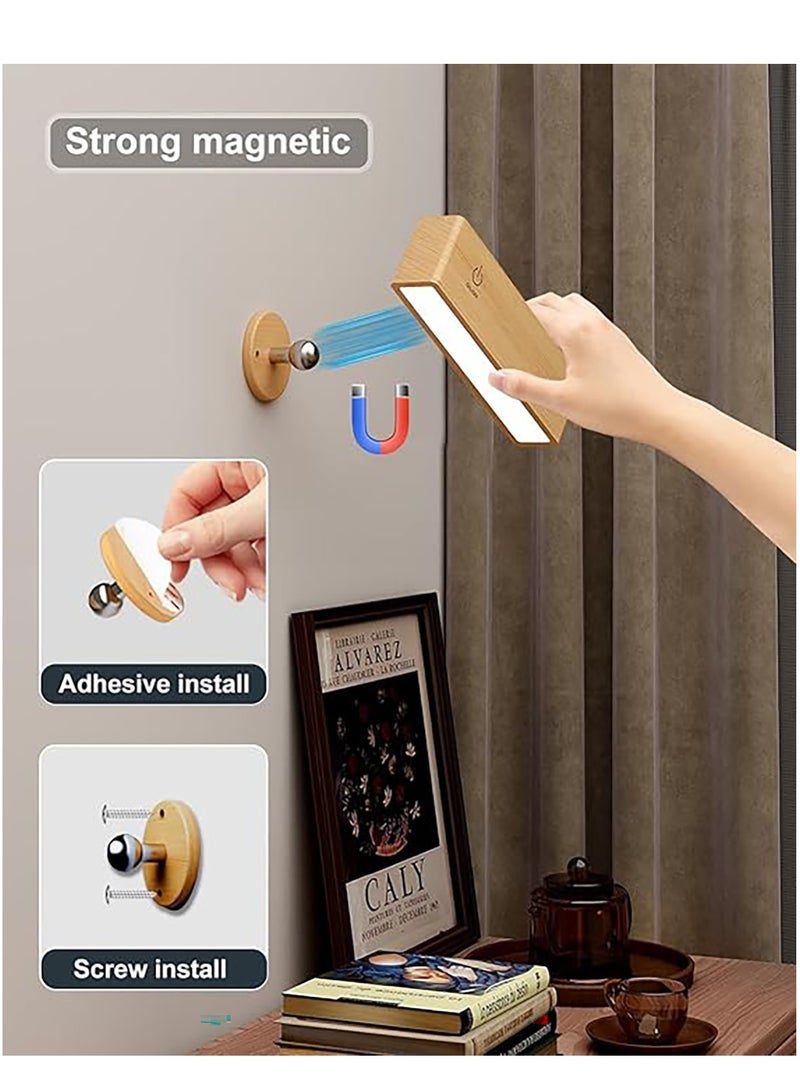 general Wall Sconces Set of 2 Rechargeable Wall Lights with 360 Rotation, Dimmable Battery Operated Wall Sconce, Bedroom Wireless Wall Mount Light, Motion Sensor Light, for Picture, Living Room - Image 2