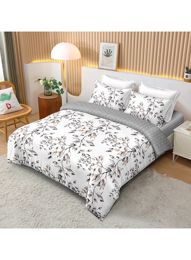 ايست من نون طقم غطاء لحاف من ٤ قطع | مصنوع من ألياف دقيقة ناعمة | ألوان متعددة | غطاء لحاف واحد ٢٦٠ × ٢٢٠ سم، ملاءة سرير واحدة ٢٠٠ × ٢٠٠ سم مع جيب عميق ٣٠ سم، وغطائي وسادة ٥٠ × ٧٥ سم | مناسب لمرتبة كينج سايز - Image 2