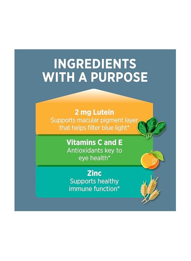 Bausch + Lomb Bausch & Lomb Eye Health Supplement with Zinc, Vitamins A, C, E & Lutein – 60 Soft Chews - Image 2