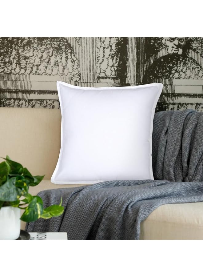 The Bros 2 Piece Cushion Cover Set, 100% Pure Cotton 45x45cm with Self Flange All Around, Breathable&Soft Fabric, Durable, Machine Washable, Quick Dry, for Sofa, Living&Bed Room, Kids Room, Invisible Zipper - Image 3