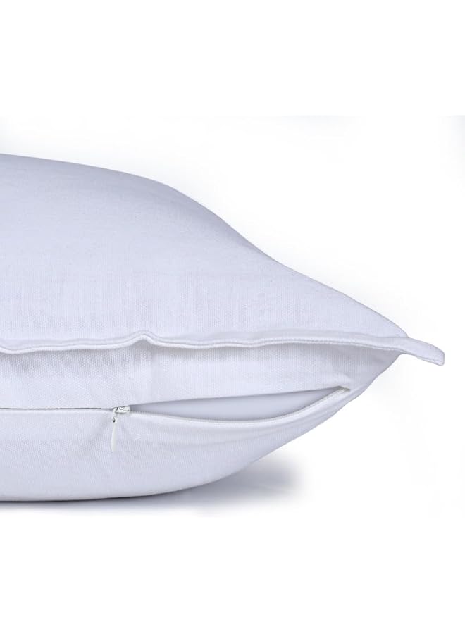 The Bros 2 Piece Cushion Cover Set, 100% Pure Cotton 45x45cm with Self Flange All Around, Breathable&Soft Fabric, Durable, Machine Washable, Quick Dry, for Sofa, Living&Bed Room, Kids Room, Invisible Zipper - Image 5