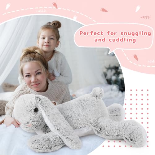 BENINY Large Bunny Stuffed Animal 24" - 4Pcs Stuffed Bunny Rabbit Plush Toy Gifts for Kids - Cuddly Mommy Bunny Surprise with 3 Small Bunnies Inside - Image 4