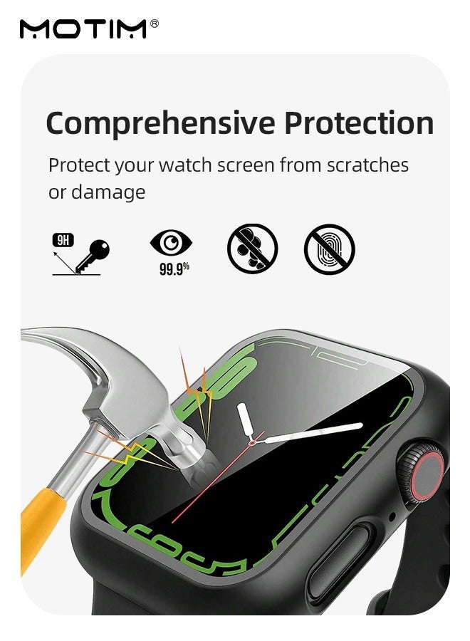 Motim Classic Stainless Steel Apple Watch Case with Band Strap 42mm/44mm/45mm/46mm/49mm, Shockproof Replacement Strap Wristband for Apple Watch Series 9/8/7/6/5/4/3/2/1/SE/SE2/Ultra - Image 3