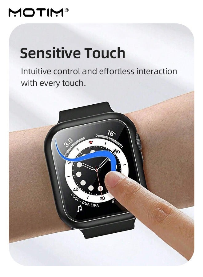 Motim Classic Stainless Steel Apple Watch Case with Band Strap 42mm/44mm/45mm/46mm/49mm, Shockproof Replacement Strap Wristband for Apple Watch Series 9/8/7/6/5/4/3/2/1/SE/SE2/Ultra - Image 5