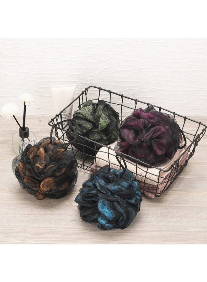 Tbestmax Loofah Bath and Shower Sponge Pouf, Mesh Brush Ball Exfoliating Body Scrubber Ball Pack of 4 (60g/pcs) - Image 5