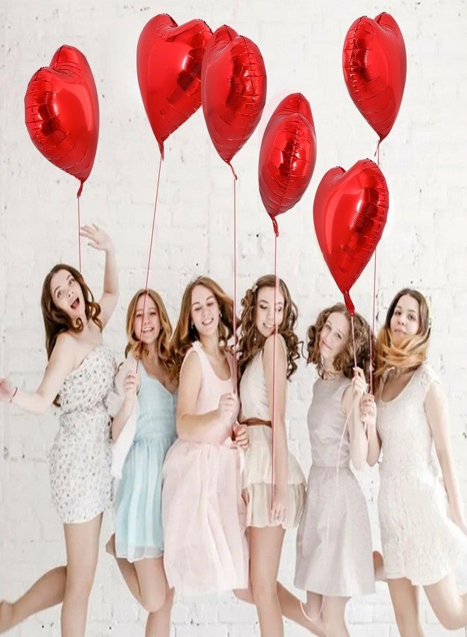 BEISHIDA 50 pcs 5inch Red Heart Shape Foil Mylar Balloons for birthday party decorations, Wedding decorations, engagement party, celebration, holiday, show, party activities. - Image 4
