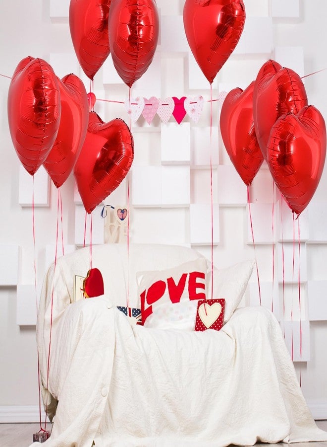 BEISHIDA 50 pcs 5inch Red Heart Shape Foil Mylar Balloons for birthday party decorations, Wedding decorations, engagement party, celebration, holiday, show, party activities. - Image 5