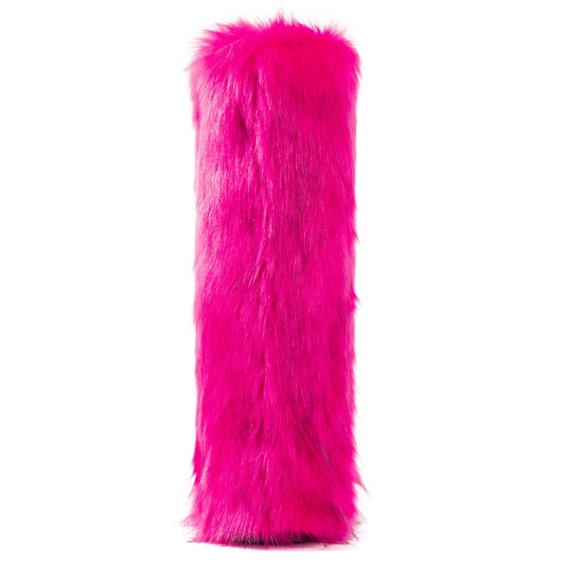 CEPEPRIN Women's Faux Fur Boots Knee-High Furry Snow Boots Fluffy Warm Winter Boots - Image 3