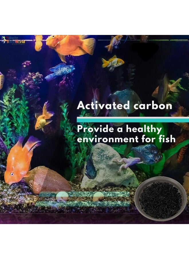 VAYINATO 250G Aquarium Filter Media Activated Carbon With Net Bag For Purify Water Quality And Odor Control, Promote Healthy Bacteria Growth | Suitable For Various Filter (Pellets)  - Image 2