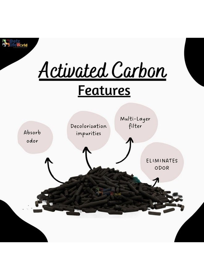 VAYINATO 250G Aquarium Filter Media Activated Carbon With Net Bag For Purify Water Quality And Odor Control, Promote Healthy Bacteria Growth | Suitable For Various Filter (Pellets)  - Image 3