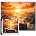 Tucocoo 1000 Piece Jigsaw Puzzles for Adults Christ Cross Jigsaw Sunset Scenery Puzzle 1000 Pieces Puzzles for Game Night Christianity Holy Bible Wall Decor DIY Craft 27 x 20 Inches Puzzle - Image 2