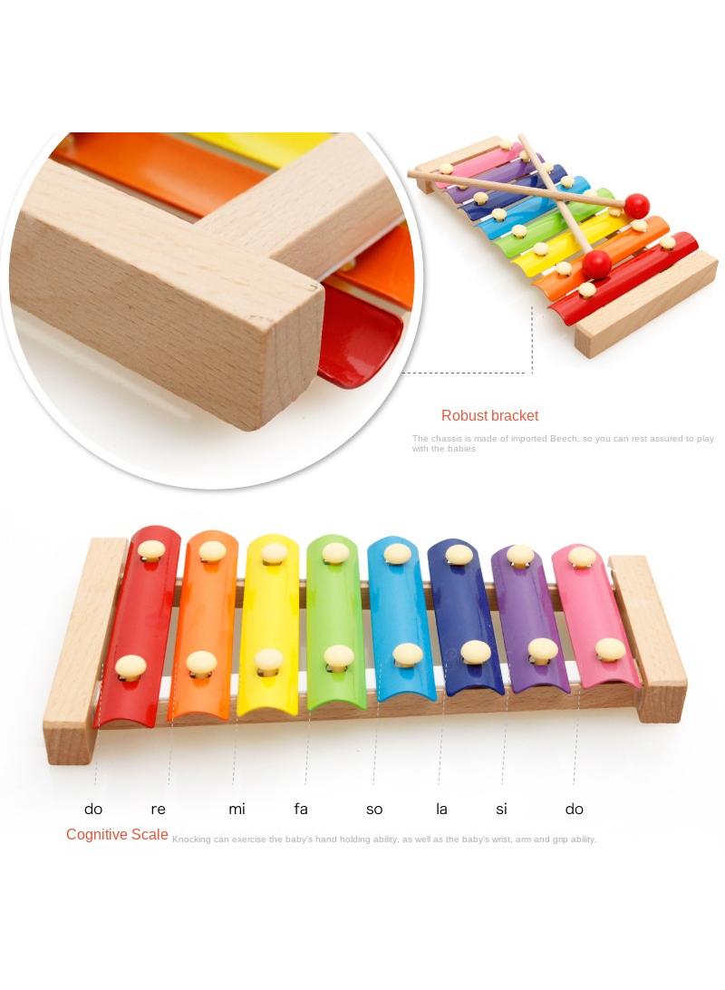 Y&D Children's Wooden Eight-tone Piano Music Educational Toys - Image 3