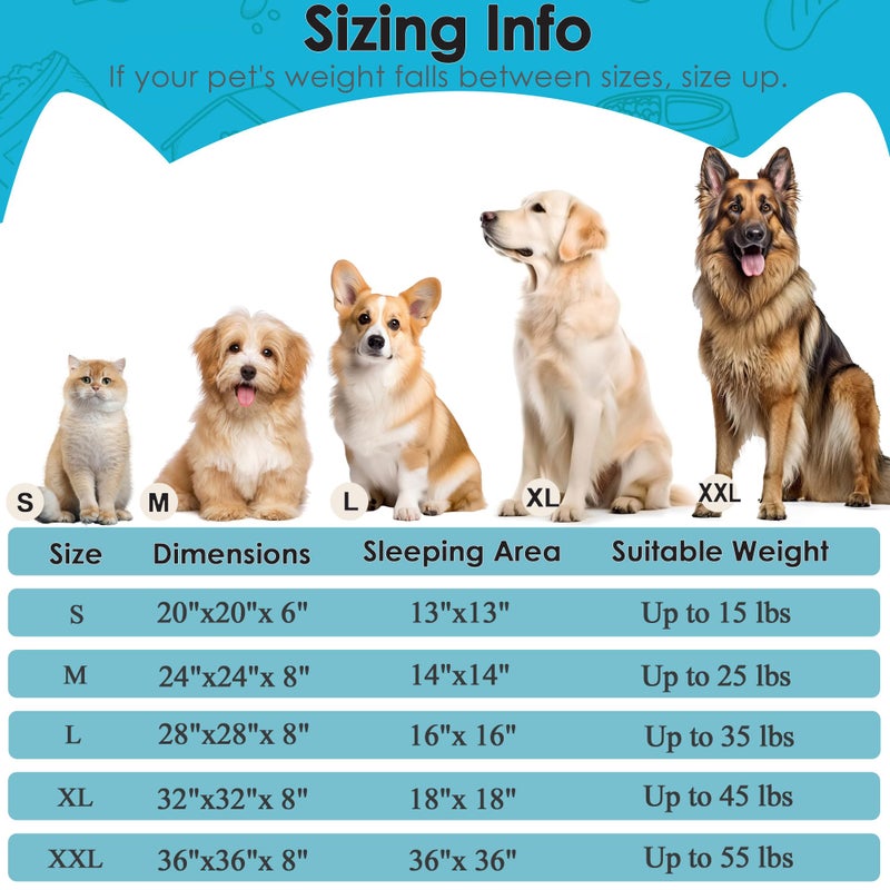 Hoewina Dog & Cat Bed, 20in Cat Beds for Indoor Cats, Calming Donut Bed for Puppy and Kitten, Washable Round Fluffy Pet Bed for Small Medium Dogs and Cats (Light Blue) - Image 2