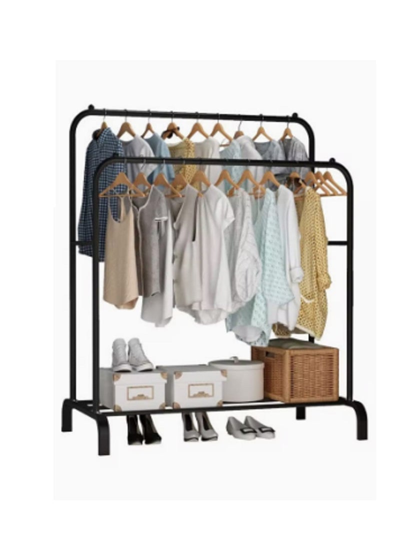 Clothes Organizer And Holder Metal Stand Black 110x57x150cm