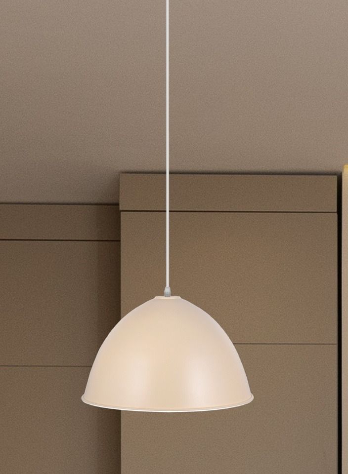 El Rawda Lighting Panji Ceiling Lamp -Single | modern decorative LED E27 pendant light ceiling lamp hanging | suitable for any room | Color: Beige | Size: 70x38x70 cm - Image 3