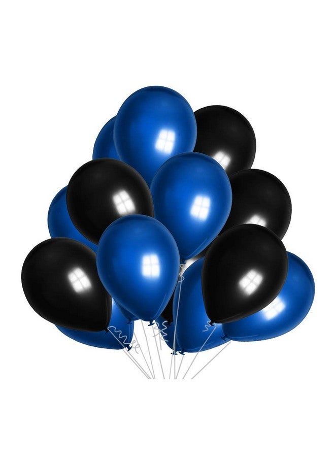 EASUTE 10Inch Pearl Dark Blue Pearl Black Balloons 100Pcs Perfect For Birthday Party Bridal Baby Shower Engagement Wedding Party Decor (Blue) - Image 1