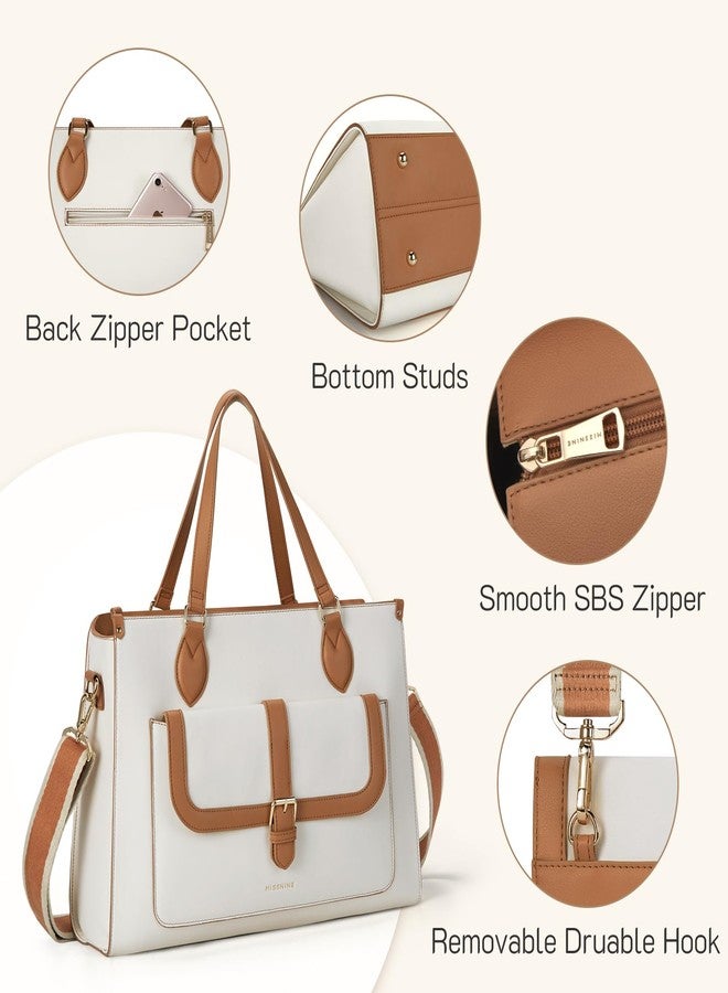 Missnine Laptop Bag with Removable Purse 15.6 inch Computer Bag Leather Briefcase for Women Work Bag Set Large Laptop Tote Bag for Office, Business - Image 5