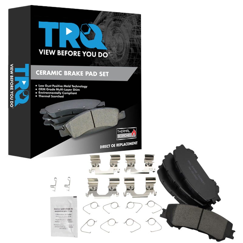 TRQ Rear Brake Pads Ceramic Compatible with 20172021 Nissan Titan