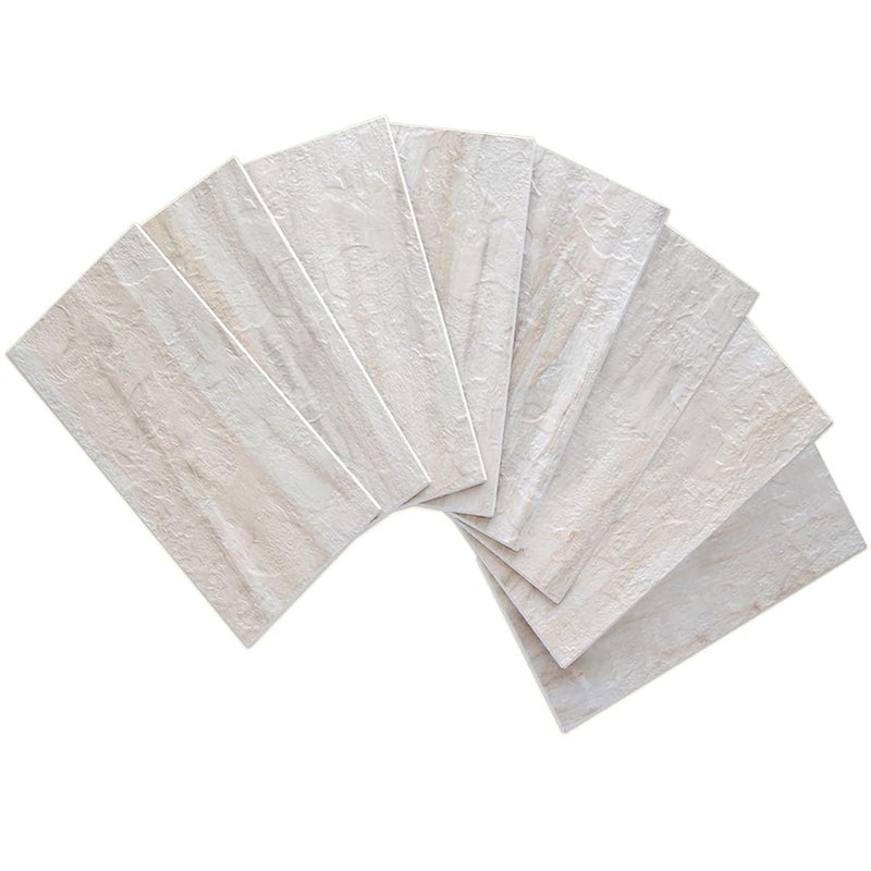 AULIGET 100-Piece Beige Slate Peel and Stick Backsplash Wall Tiles, 3" x 6" PVC Faux Stone Stick on Tile for Backsplash Kitchen, Bathroom, Laundry Room, Camper, Fireplace - Image 1