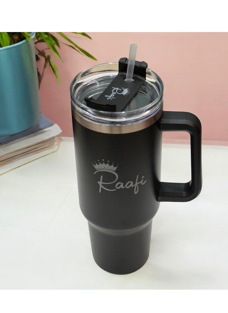 Wooden Twist - Raafi Savor 2.0 Tumbler 40oz With Handle Travel Mug Straw Covers Cup With Lid Insulated Quencher Stainless Steel Water Iced Tea Coffee Mug - Image 1