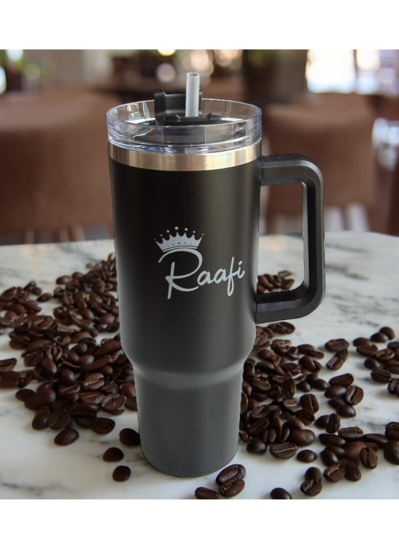 Wooden Twist - Raafi Savor 2.0 Tumbler 40oz With Handle Travel Mug Straw Covers Cup With Lid Insulated Quencher Stainless Steel Water Iced Tea Coffee Mug - Image 1