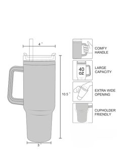 Raafi Savor 2.0 Tumbler 40oz With Handle Travel Mug Straw Covers Cup With Lid Insulated Quencher Stainless Steel Water Iced Tea Coffee Mug - pzsku/Z9B962A6BFA894CCC7909Z/45/_/1725257182/712cea83-e1eb-4b16-b1ff-2f3bd8989835