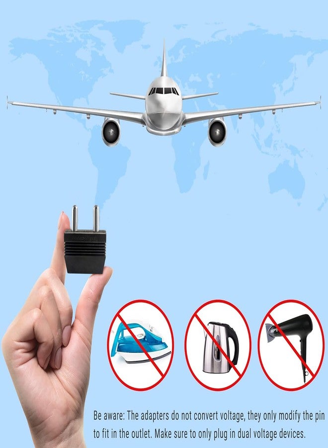 ام كي محول MX World (طرفان مسطحان وطرفان دائريان) للولايات المتحدة الأمريكية واليابان والصين وتايوان وتايلاند وأوروبا وإيطاليا وإندونيسيا وكوريا إلى الهند (النوع D) عبوة من 5 قطع - Image 5