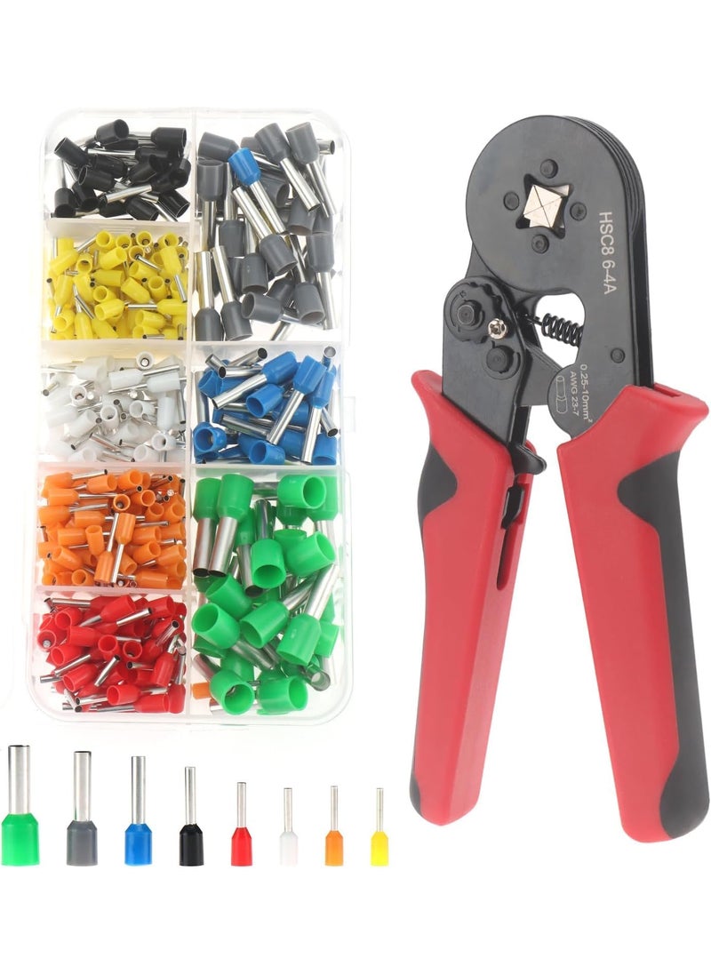 MELIFE Ferrule Crimping Tool Kit AWG237 Selfadjustable Ratchet Wire Crimping Tool Kit Crimper Plier Set with 400PCS Wire Terminals Crimping Connectors Wire End Ferrules Terminals  - Image 1