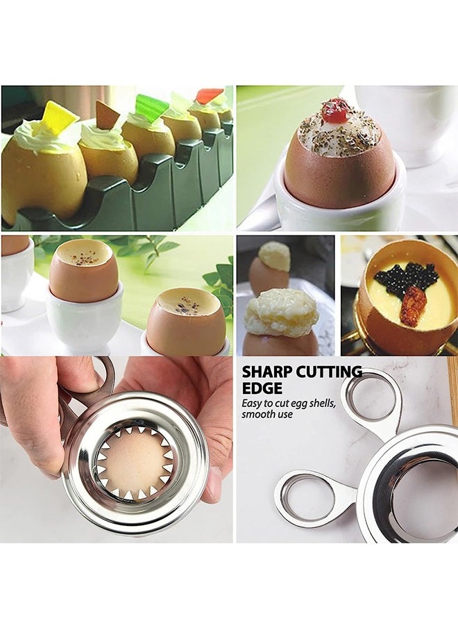Generic - Egg Topper Cutter Stainless Steel Boiled Egg Cutter Cracker Multifunctional Egg Slicer for All Kinds Soft Boiled Hard Boiled or Raw Egg - Image 1