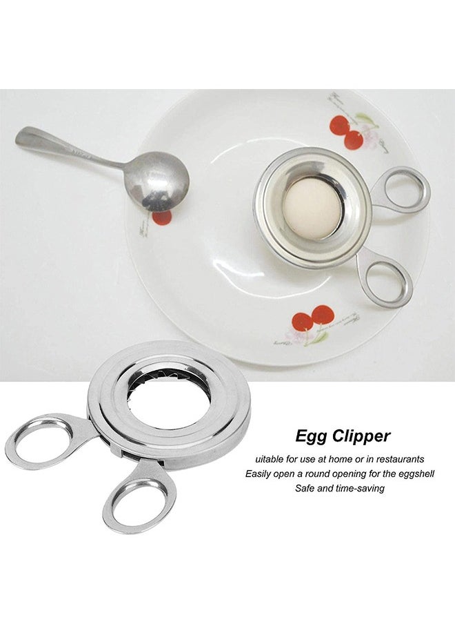 Generic - Egg Topper Cutter Stainless Steel Boiled Egg Cutter Cracker Multifunctional Egg Slicer for All Kinds Soft Boiled Hard Boiled or Raw Egg - Image 1